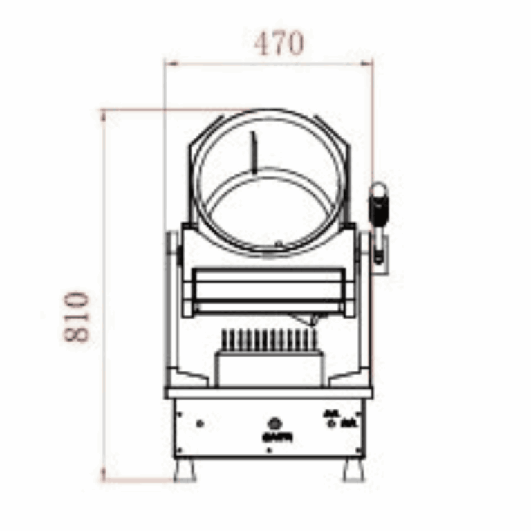 Dimension เครื่องผัดอัตโนมัติแบบหมุน2