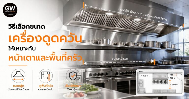 วิธีเลือกขนาดเครื่องดูดควันให้เหมาะกับหน้าเตาและพื้นที่ครัว